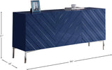 Collette Engineered Wood / Stainless Steel Contemporary  Sideboard/Buffet - 64" W x 18" D x 31" H