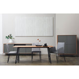 Anderson 79" Sideboard in Walnut and Dark Gray