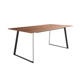Anderson 71" Rectangular Dining Table in American Walnut with Black Steel Base