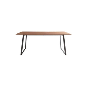 Anderson 71" Rectangular Dining Table in American Walnut with Black Steel Base