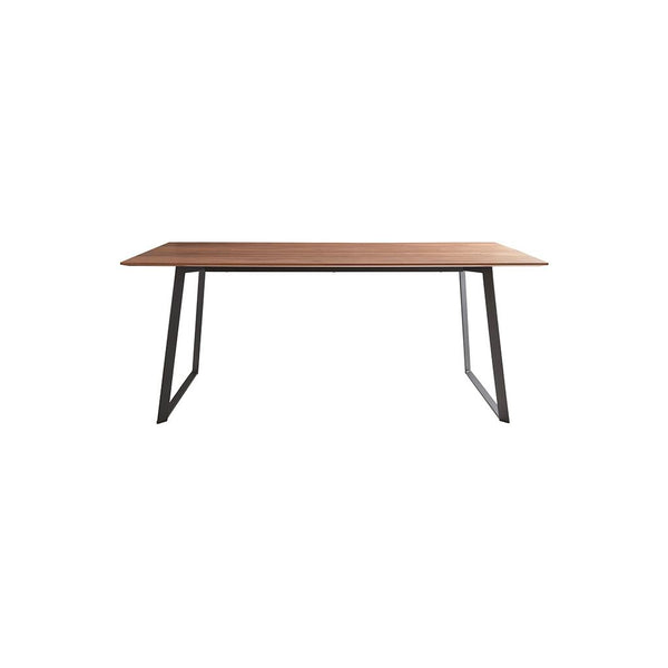 Anderson 71" Rectangular Dining Table in American Walnut with Black Steel Base