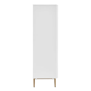 Norna 40" Cabinet in Matte White with Brass Legs