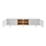 Bodie 71" Media Stand in White and Oak