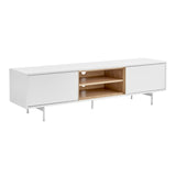 Bodie 71" Media Stand in White and Oak