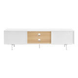 Bodie 71" Media Stand in White and Oak