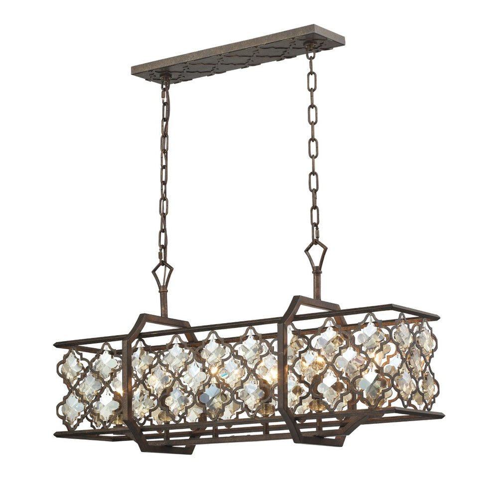 Armand 35'' Wide 6-Light Linear Chandelier - Matte Gold