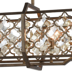 Armand 47'' Wide 8-Light Linear Chandelier - Weathered Bronze