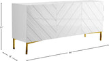 Collette Stainless Steel Contemporary  Sideboard/Buffet - 64" W x 18" D x 31" H