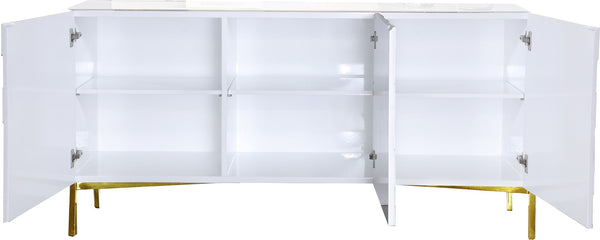 Collette Stainless Steel Contemporary  Sideboard/Buffet - 64" W x 18" D x 31" H