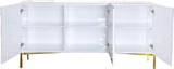 Collette Stainless Steel Contemporary  Sideboard/Buffet - 64" W x 18" D x 31" H