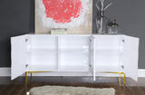 Collette Stainless Steel Contemporary  Sideboard/Buffet - 64" W x 18" D x 31" H