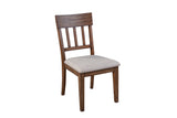 Alpine Furniture "Donham Set of 2 Side Chairs, Brown" 3737BRN-02 Mystic Brown Pine Solids & Veneer 25 x 20 x 38