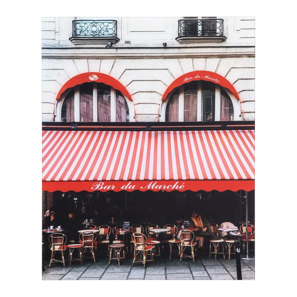 Yosemite Home Decor 'Parisian Bistro' - Photo by Veronica Olson, Printed on Tempered Glass 3120099-YHD