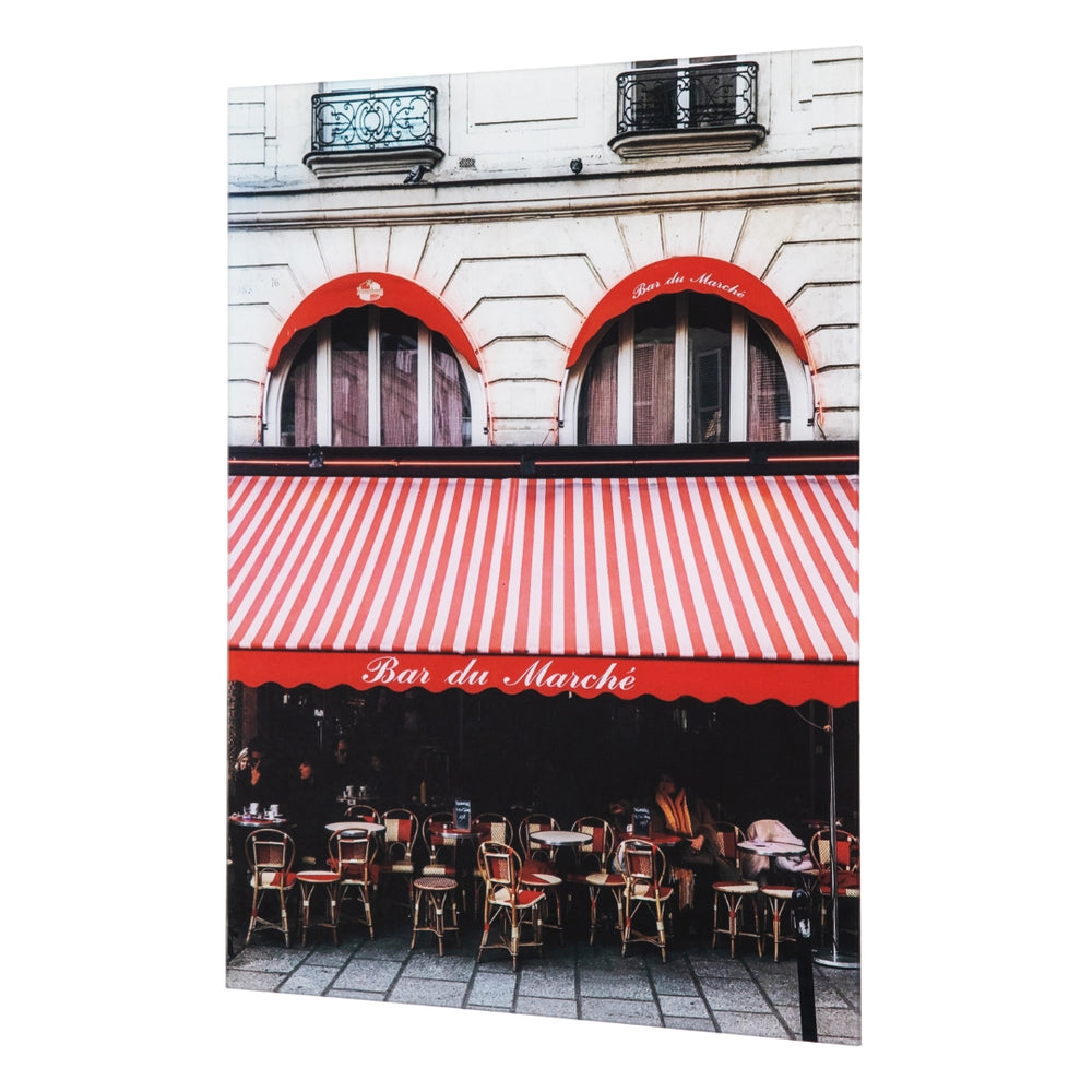 Yosemite Home Decor 'Parisian Bistro' - Photo by Veronica Olson, Printed on Tempered Glass 3120099-YHD