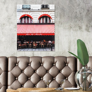 Yosemite Home Decor 'Parisian Bistro' - Photo by Veronica Olson, Printed on Tempered Glass 3120099-YHD