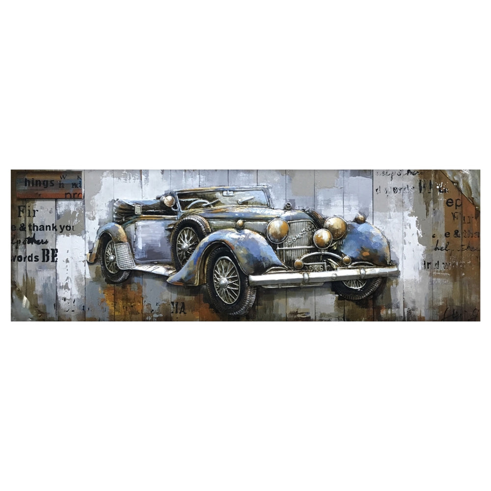 Yosemite Home Decor Blue Vintage Car 3130053-YHD