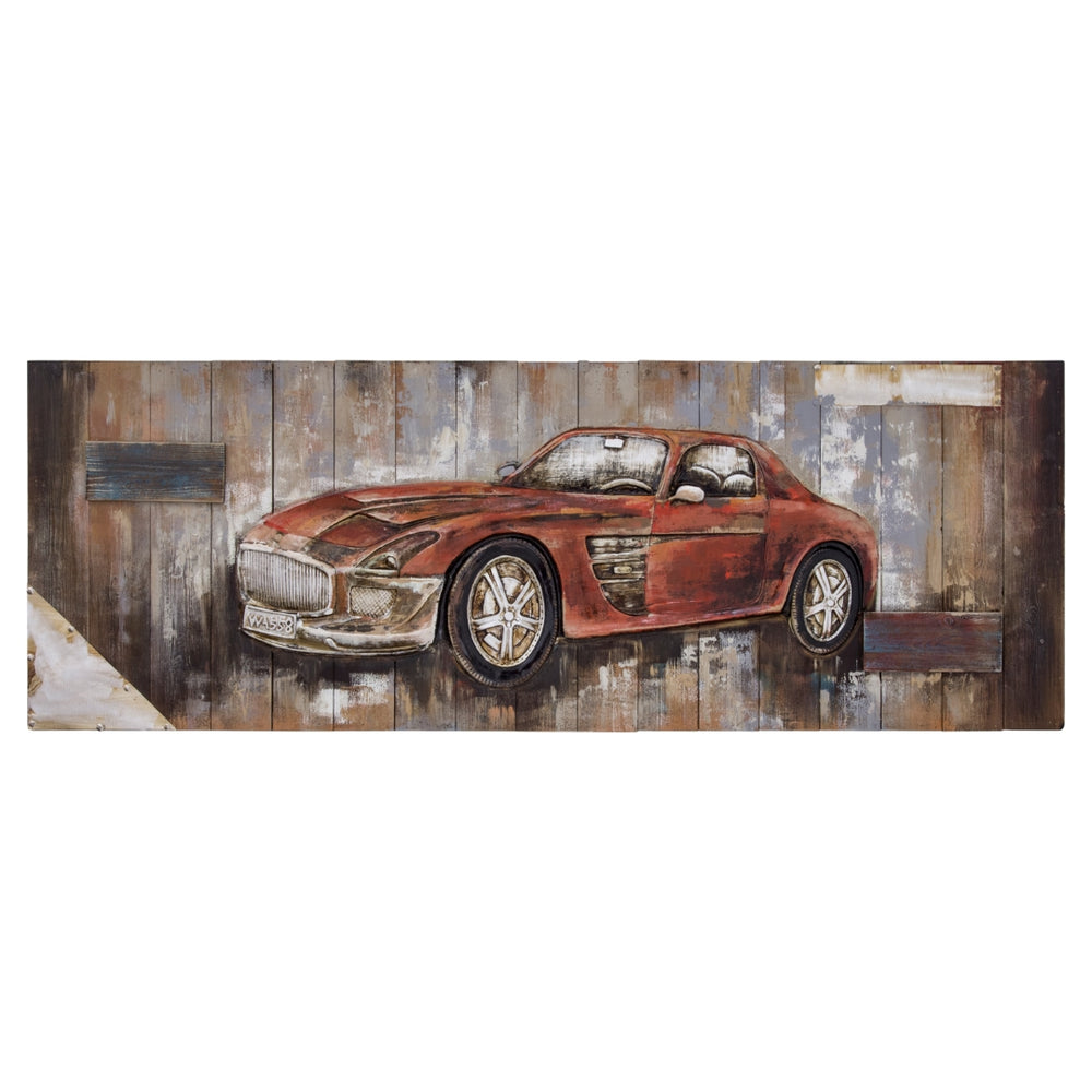 Yosemite Home Decor Red Vintage Car II 3130054-YHD