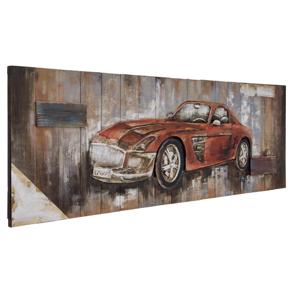 Yosemite Home Decor Red Vintage Car II 3130054-YHD