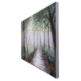 Yosemite Home Decor 'Lighted Path I' - 47"Wx32"H Wall Art on Canvas, Hand Painted with 3D accents 3130065-YHD