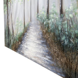 Yosemite Home Decor 'Lighted Path I' - 47"Wx32"H Wall Art on Canvas, Hand Painted with 3D accents 3130065-YHD