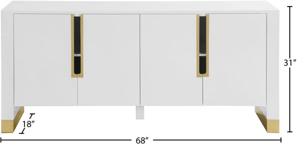 Florence Engineered Wood / Metal Contemporary  Sideboard/Buffet - 68" W x 18" D x 31" H