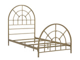 Kenyon Casual Metal Arched Bed Gold