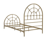 Kenyon Casual Metal Arched Bed Gold