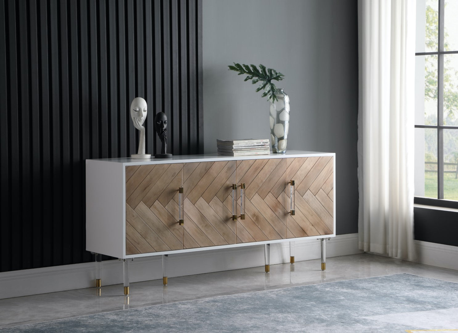 Zoey Contemporary Sideboard Buffet - Thumbnail 3