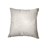 18" x 18" x 5" Off White Cowhide Pillow