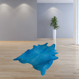 72" x 84" Sky Blue Cowhide - Rug