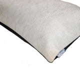 12" x 20" Off White Cowhide Pillow