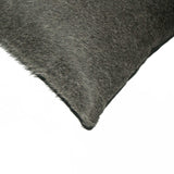 12" x 20" x 5" Gray And White Cowhide Pillow