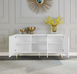 Starburst Acrylic / Engineered Wood Contemporary  Sideboard/Buffet - 64" W x 18" D x 31" H