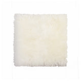 White Sheepskin Chair Seat Cover