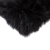 Black Natural Sheepskin Chair Seat Cover