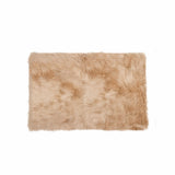 3" x 5" Tan Rectangular Faux Fur - Area Rug