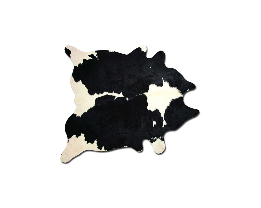 60" x 84" Black And White Cowhide -