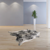 60" x 84" Salt And Pepper Black And White Cowhide -