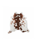 Brown and White Spotted Natural Cowhide