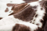 Brown and White Spotted Natural Cowhide