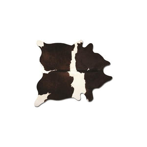 60" x 84" Chocolate And White Cowhide -