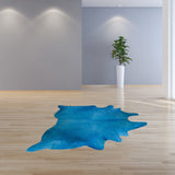 60" x 84" Blue Cowhide - Area Rug