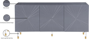 Starburst Acrylic / Engineered Wood Contemporary  Sideboard/Buffet - 64" W x 18" D x 31" H