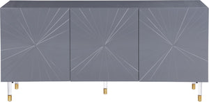 Starburst Acrylic / Engineered Wood Contemporary  Sideboard/Buffet - 64" W x 18" D x 31" H