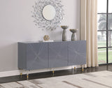 Starburst Acrylic / Engineered Wood Contemporary  Sideboard/Buffet - 64" W x 18" D x 31" H