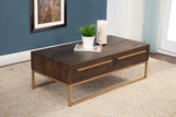 Alpine Furniture Monterey Coffee Table MON-02 Smokey Taupe Reclaimed Pine & Plywood 46.5 x 24 x 16