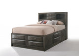 Gray Oak Storage Bed