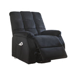 34' X 37' X 41' Black Velvet Recliner With Power Lift And Massage