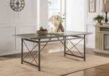 76' X 36' X 30' Gray Oak And Sandy Gray Dining Table