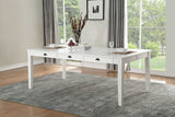 78' X 42' X 30' Antique White Poplar Dining Table